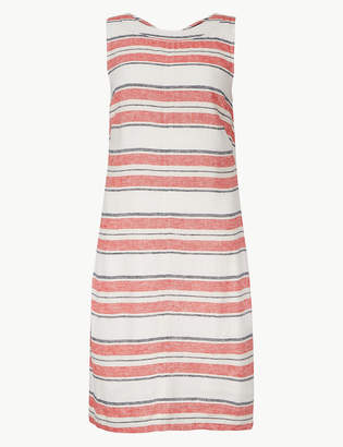 M&S Collection Striped Knee Length Shift Dress