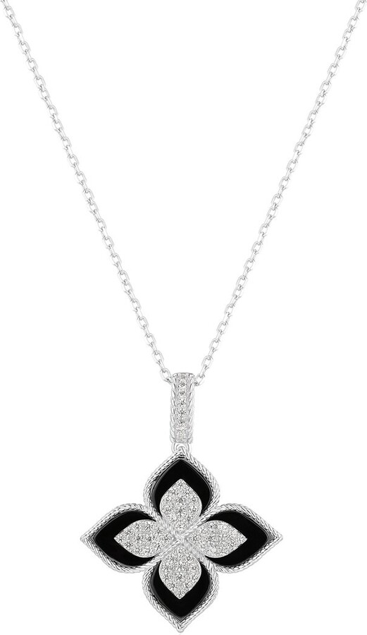 Suzy Levian CZ Jewelry Suzy Levian Silver Cz Clover Pendant