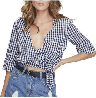 MinkPink Locals Only Gingham Blouse