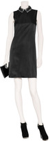 Thumbnail for your product : Jil Sander Navy Black Sleeveless Silk Sateen Dress
