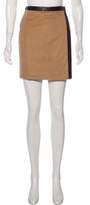 Thumbnail for your product : Ralph Lauren Black Label Leather-Trimmed Camel Hair Skirt