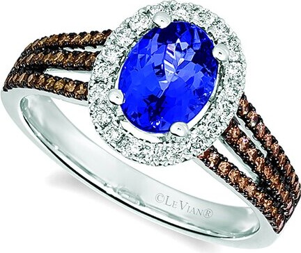 LeVian Blueberry Tanzanite 14K 1.50 ct. tw. Diamond & Tanzanite Half-Eternity Ring