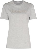 Thumbnail for your product : Moncler sequin logo-embroidered T-shirt