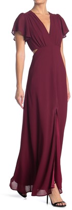 dee elly plunging maxi dress