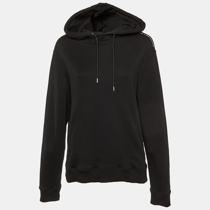 Paco Rabanne Black Cotton Hooded Sweatshirt XL