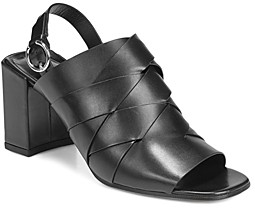 Via Spiga Women's Oren 2 Woven Leather Slingback Sandals