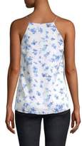 Thumbnail for your product : CAMI NYC Charlie Silk Lace-Up Floral Camisole
