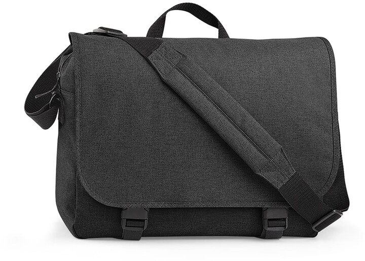 BagBase Two-tone Digital Messenger Bag One Size Up To 15.6inch Laptop Compartment Black