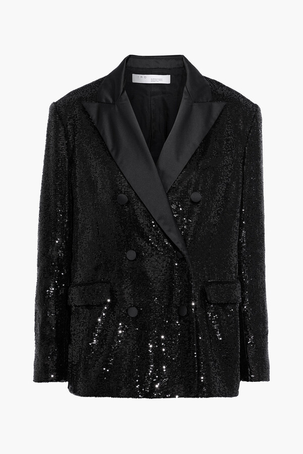 black sequin womens blazer