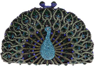 Ainemay Bonjanvye Luxury Crystal Clutches For Women Peacock Clutch Evening Bag