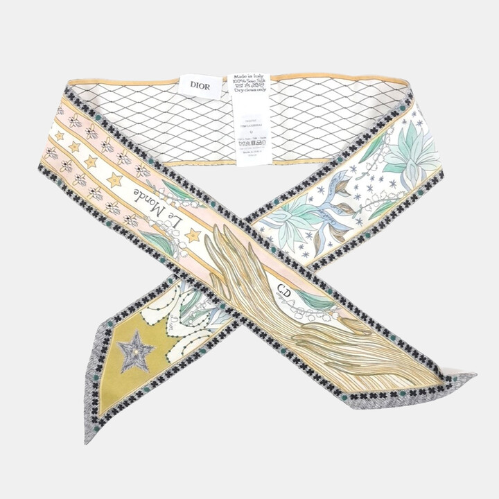 Christian Dior Multicolor Silk Mitzah Bandeau