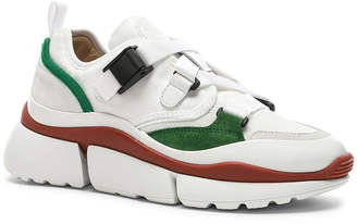 Chloé Sonnie Leather Velcro Strap Sneakers