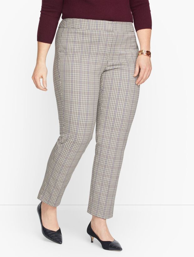 glen plaid ankle pants