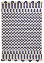 Thumbnail for your product : Navy/Ivory Zig Cotton Dhurrie