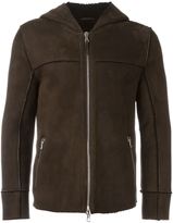 Thumbnail for your product : Eleventy shearling hooded jacket - men - Sheep Skin/Shearling - 50