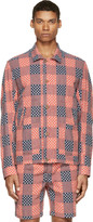 Thumbnail for your product : Paul Smith Red Ear Blue & Red Hashtag Patchwork Rider Jacket