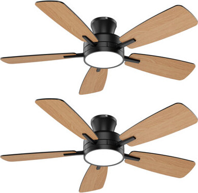 non-brand 46 Inch Ceiling Fan With Light and Remote Control (Set of 2)