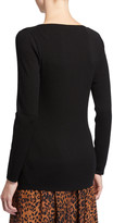 Thumbnail for your product : Lafayette 148 New York Scoop-Neck Fine Gauge Merino Wool Rib Sweater