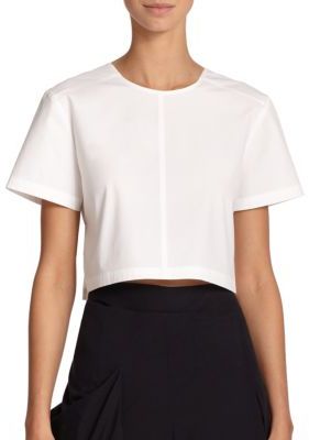 Marc by Marc Jacobs Cotton Wrap-Back Cropped Top