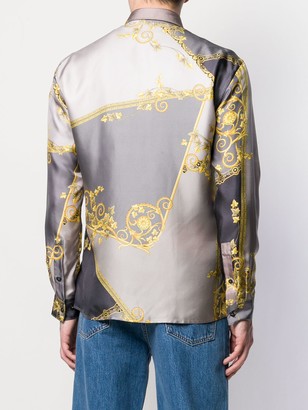 Versace Gold Leaf Print Shirt