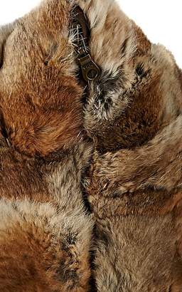 Adrienne Landau Rabbit Fur Pillow - Nat. Brown