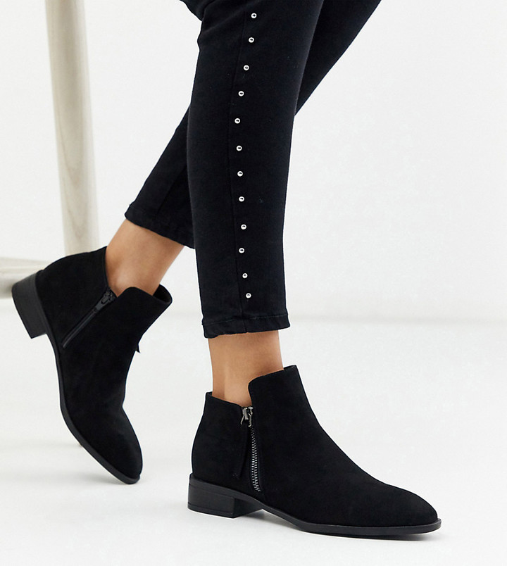 wide fit pointed ankle boots