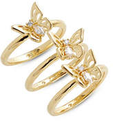 Thumbnail for your product : Kate Spade Three-Piece Butterfly Ring Set