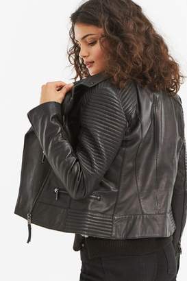 Next Womens Oasis Black Leather Jacket
