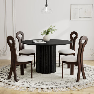 Ivy Bronx Round Pedestal Dining Table Set