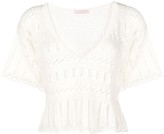 Thumbnail for your product : Kristina Ti Open Knit Crop Top