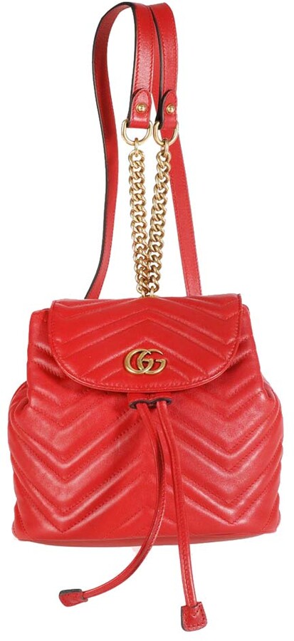 gucci red mini backpack
