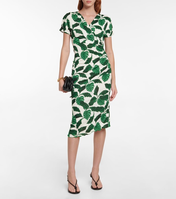 Diane von Furstenberg Havana printed jersey midi dress