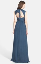 Thumbnail for your product : Amsale Crinkled Silk Chiffon Gown