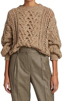 Thumbnail for your product : Brunello Cucinelli Open Weave Cashmere & Wool-Blend Knit Sweater