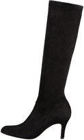Thumbnail for your product : Manolo Blahnik Pascaputre Suede Knee-High Boot, Black