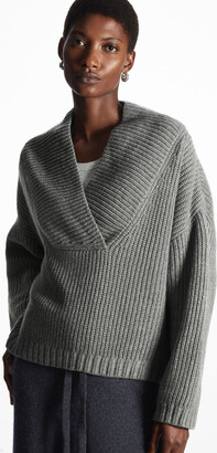 COS Shawl-Collar Cashmere-Blend Sweater - ShopStyle
