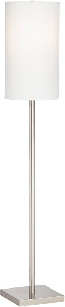Pacific Coast PacificCoastLightingCoverlyModern59"TallStandingFloorLampSkinnyPoleSilverMetalBrushedNickelFinishLivingRoomBedroomHouseReading