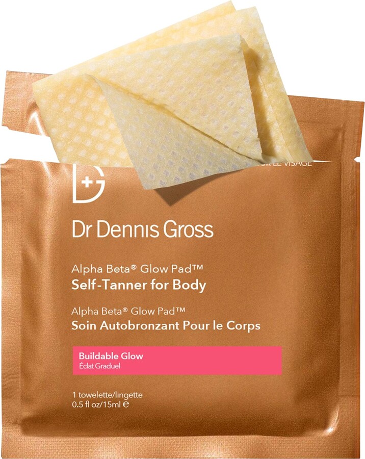 Dr. Dennis Gross Skincare Alpha Beta Glow Pad Self-Tanner for Body 8 Treatments/pack