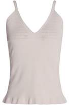 Thumbnail for your product : Calvin Klein Collection Ribbed Silk-Blend Top