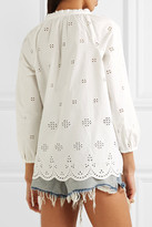 Thumbnail for your product : Madewell Broderie Anglaise Cotton Top - Off-white