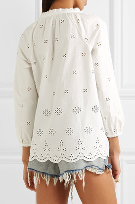 Madewell Broderie Anglaise Cotton Top - Off-white
