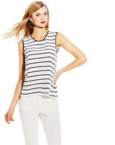 Thumbnail for your product : Vince Camuto Sleeveless Sleek Stripe Blouse