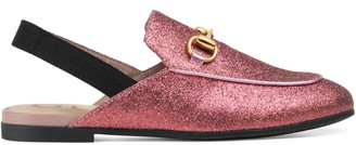 Gucci Children's Princetown glitter slipper