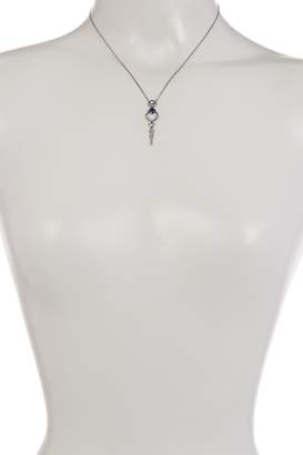 Nadri Gwen Small Linear Crystal Pave Pendant Necklace
