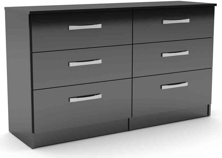 Dunelm Lynx 6 Drawer Chest Black ShopStyle
