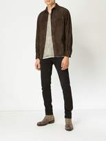 Thumbnail for your product : Ajmone leather shirt jacket