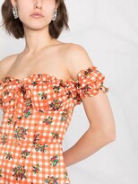 Thumbnail for your product : Alessandra Rich Ruffled Gingham-Print Minidress