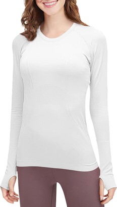 Women Sports Yoga Shirts Short Sleeve Seamless Breathable Quick Dry T-Shirt  Top