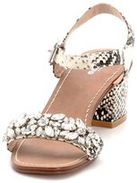 Thumbnail for your product : Dune London Mahala High Heeled Leather Sandals with Iridescent Diamanté