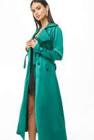 Thumbnail for your product : Forever 21 Longline Satin Trench Coat